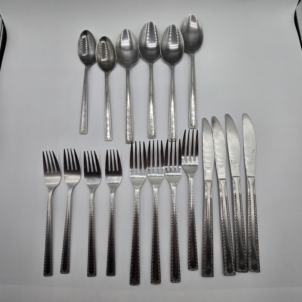 Vtg Lot of‎ 18 WATERTOWN Mid-Century Stainless Steel Flatware Japan Spoon Fork +